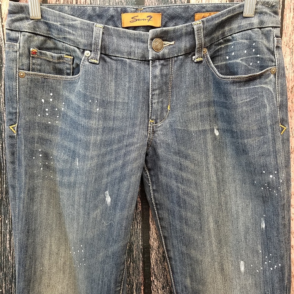 Seven7 Splatter Jeans